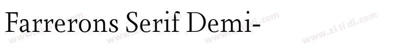 Farrerons Serif Demi字体转换